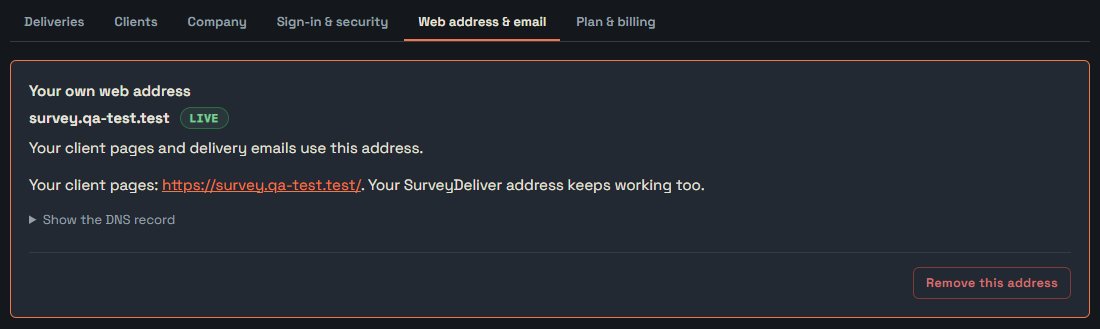 Web address & email: an address that is live.